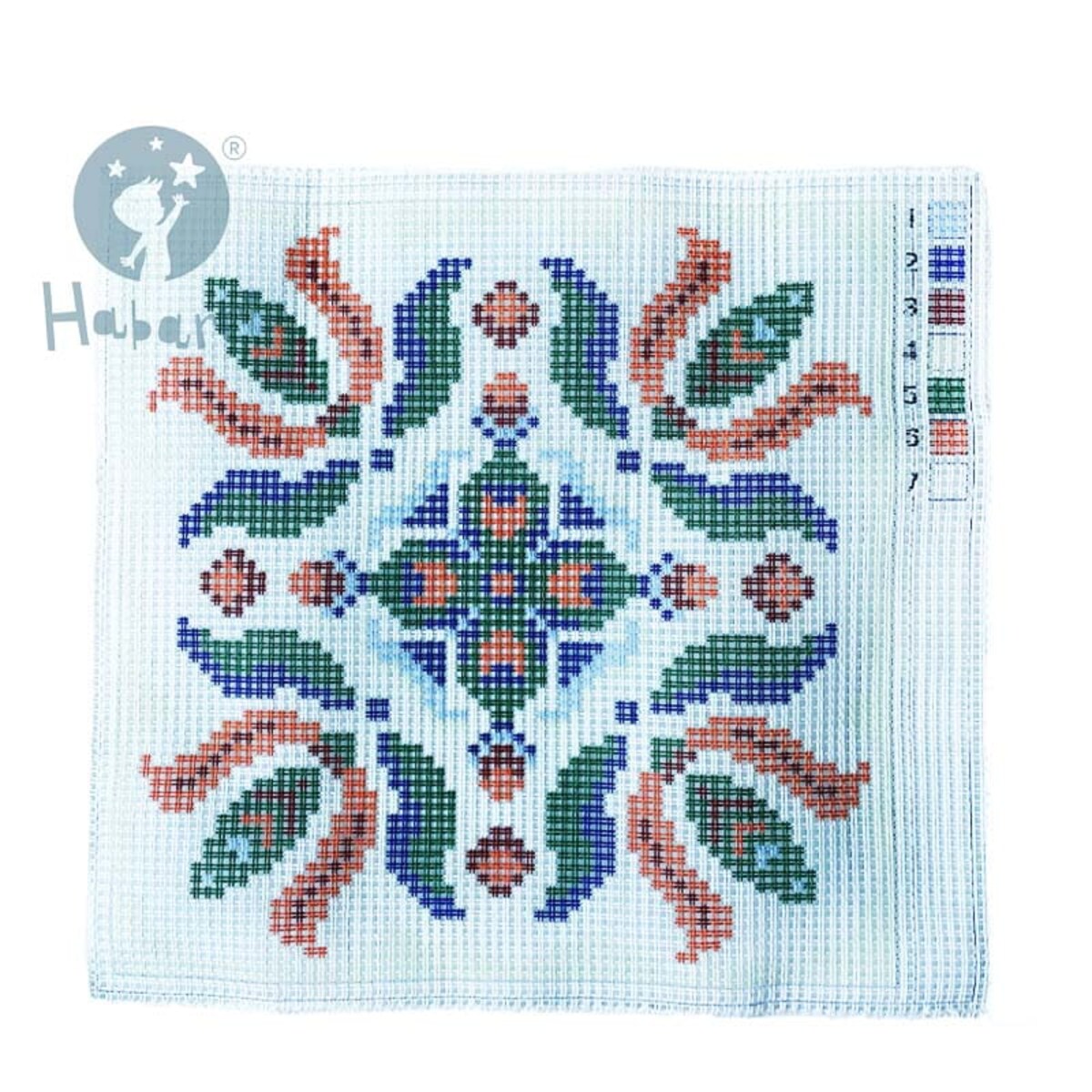 Haft krzyżykowy - Poduszka Etno