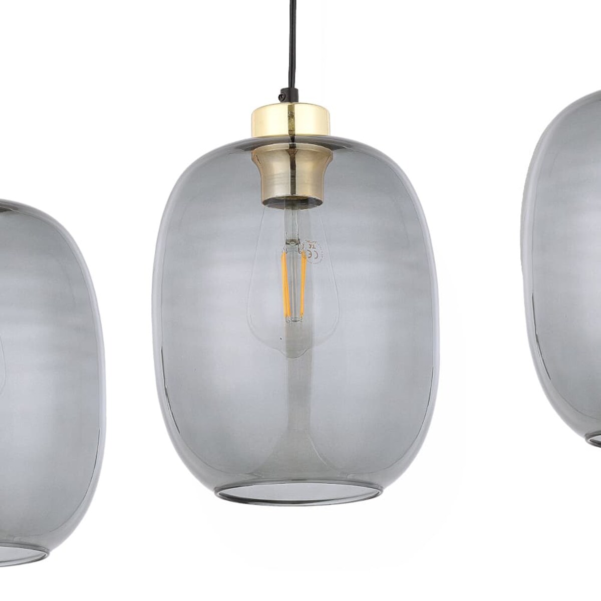 Jadalniana lampa wisząca Delta 4841 TK Lighting owalne szklane klosze