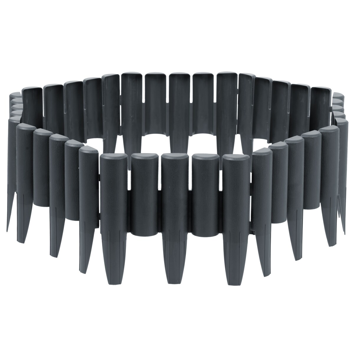 Palisada ogrodowa obrzeże ogrodowe trawnikowe szare Plonos tworzywo płotek 220 cm