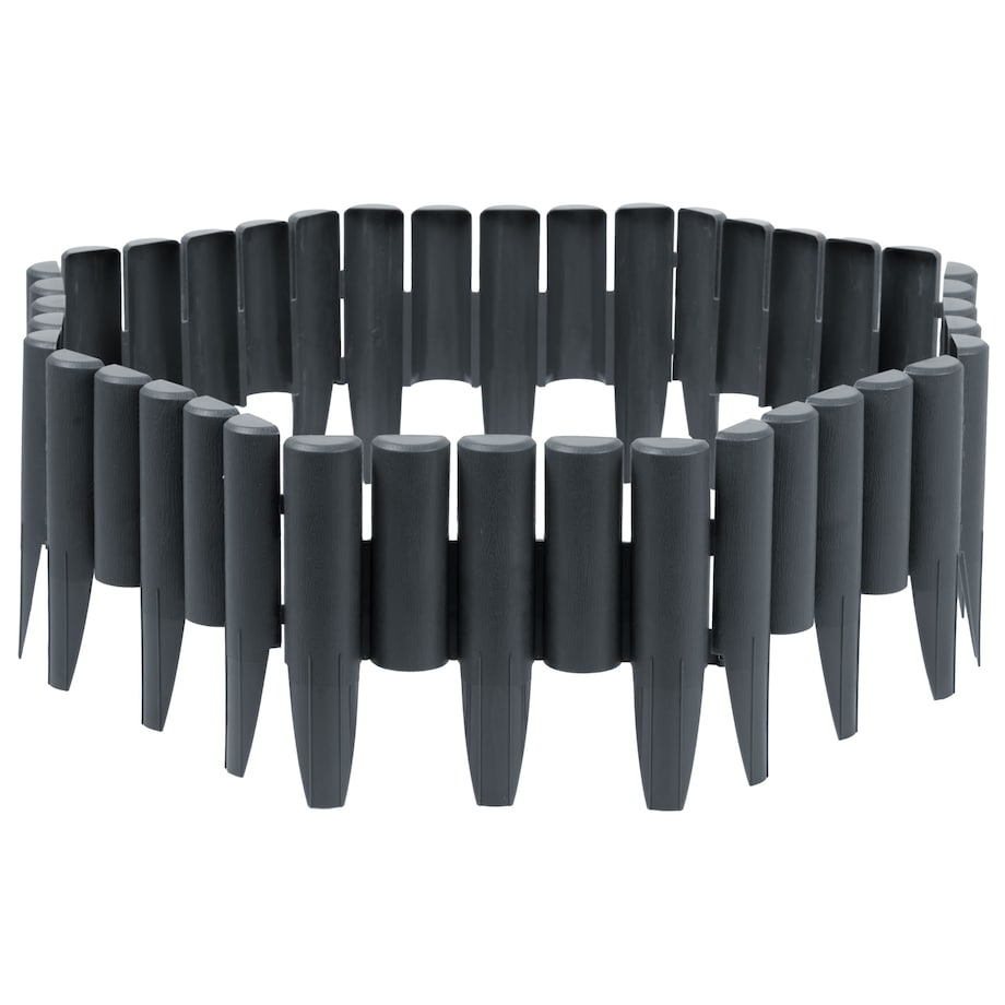 Palisada ogrodowa obrzeże ogrodowe trawnikowe szare Plonos tworzywo płotek 220 cm