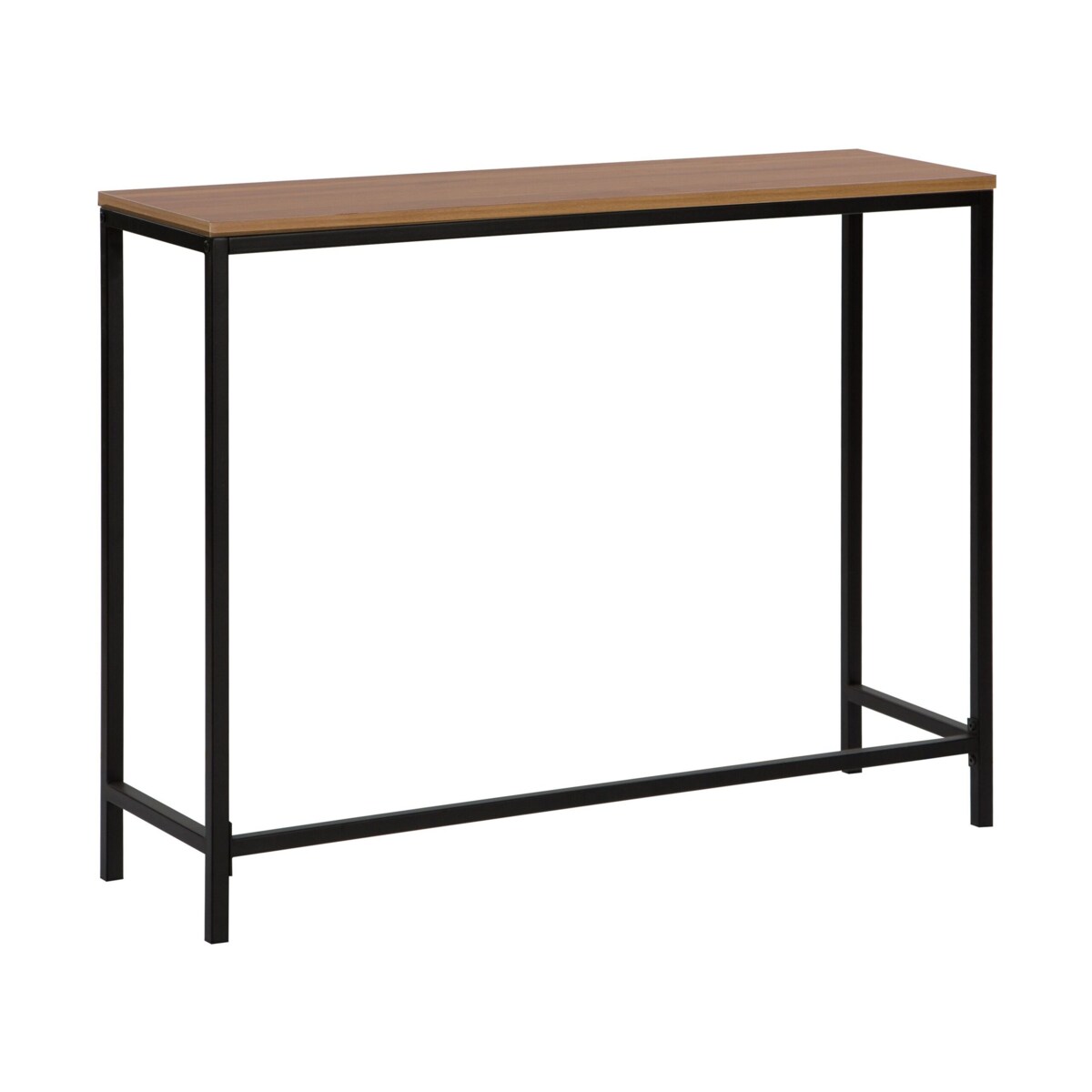Konsola ciemne drewno z czarnym TULIA