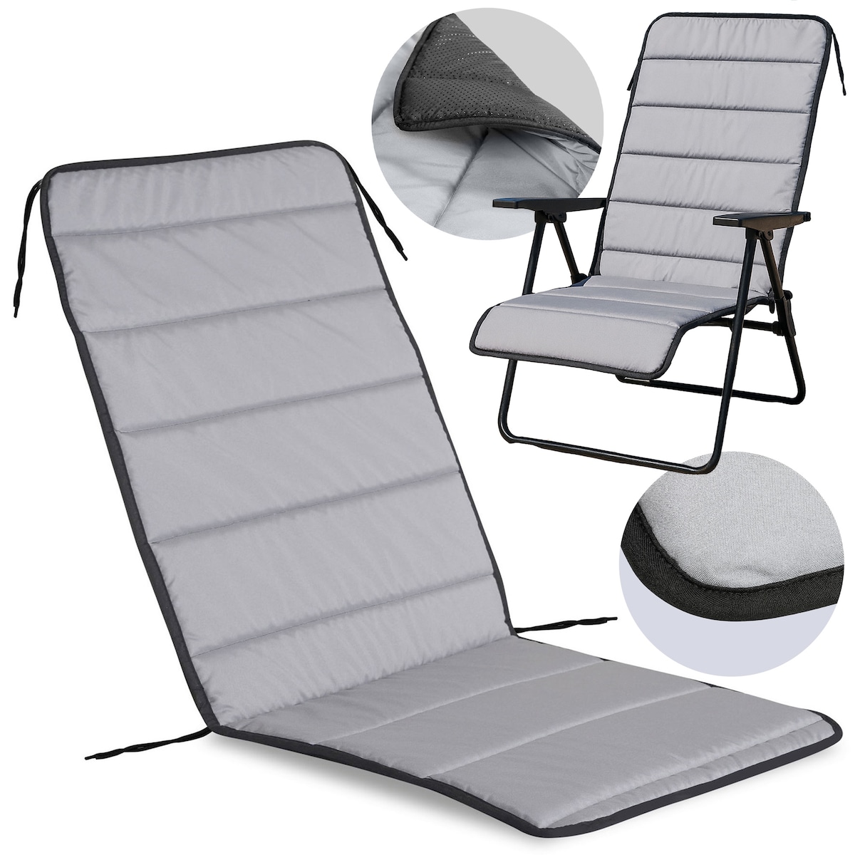 Poduszka Pikowana Z Pianki Wodoodporna Na Ławkę Krzesło Leżak 50X50X80 Cm