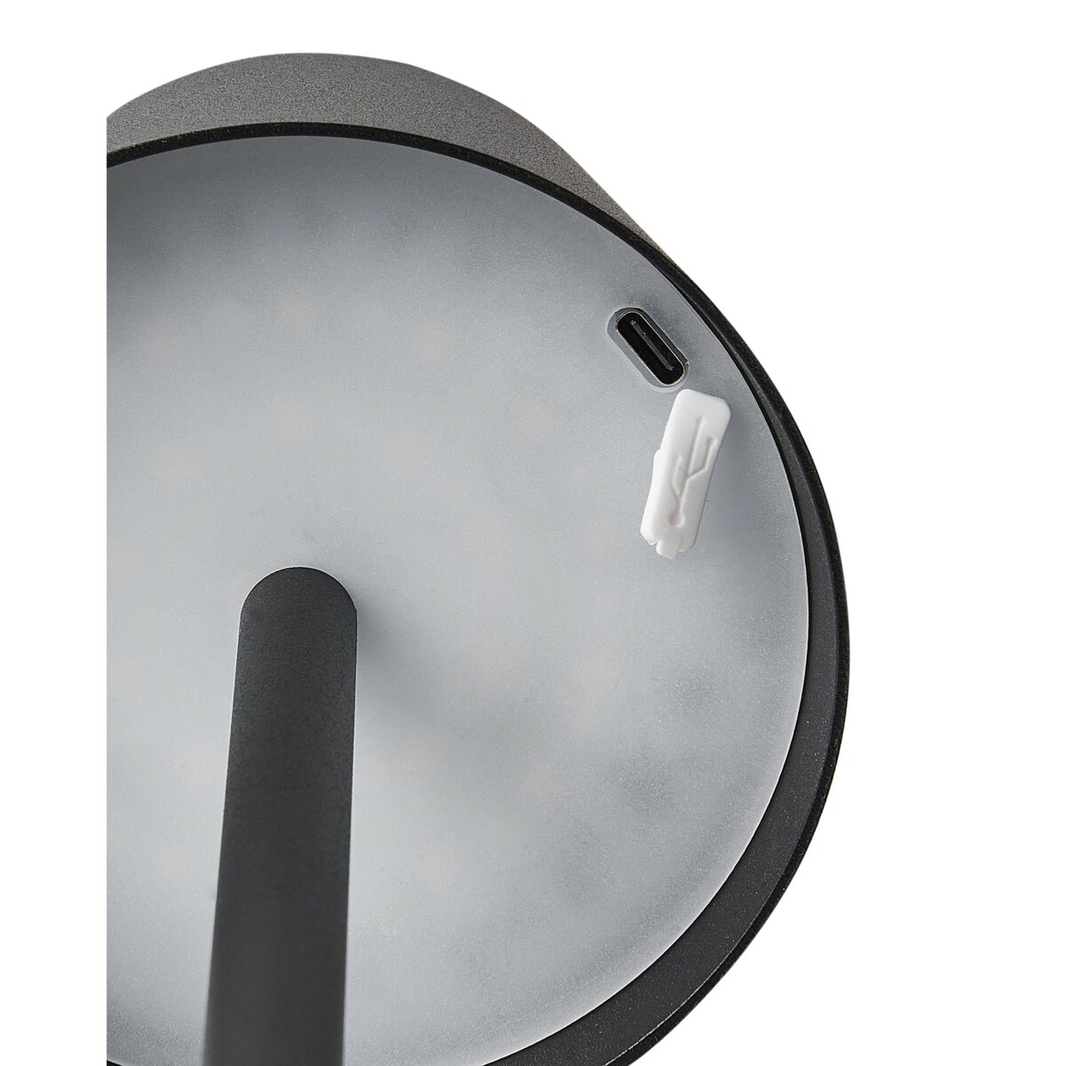 Bezprzewodowa lampa stołowa metalowa czarna VALIRA