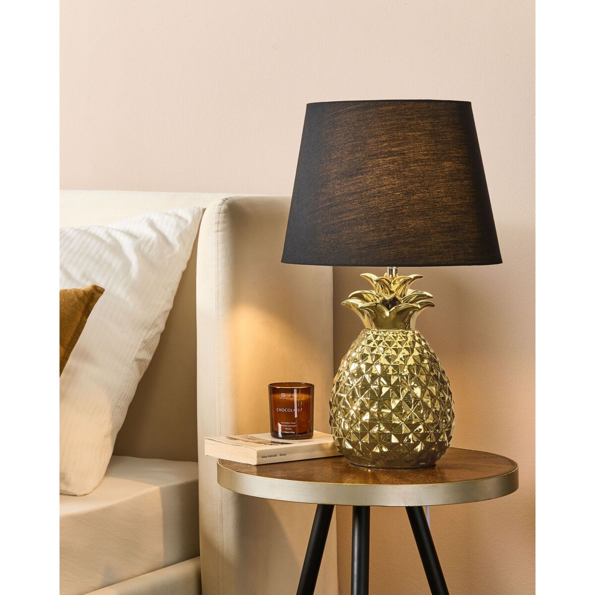 Lampa stołowa ceramiczna złota PINEAPPLE