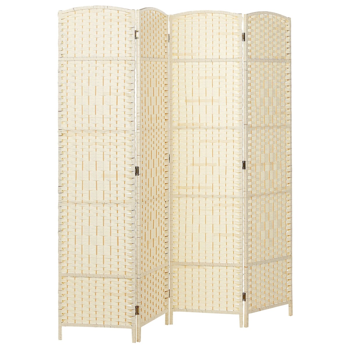 4-panelowy parawan pokojowy LAPPAGO Jasnobeżowy 163 cm 170 cm