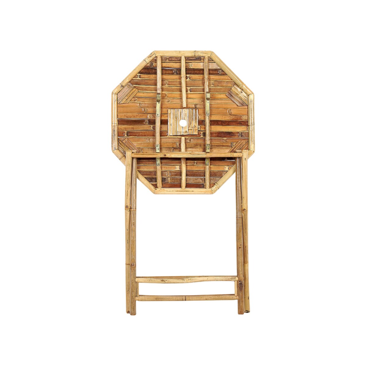 Stolik ogrodowy bambusowy z parasolem VIGNOLA