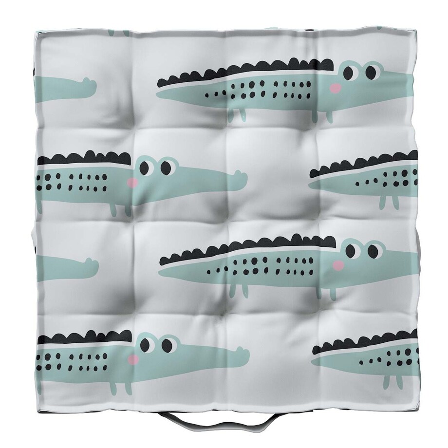 Siedzisko Tomi, ecru-zielony, 50 x 50 x 10 cm, Magic Collection