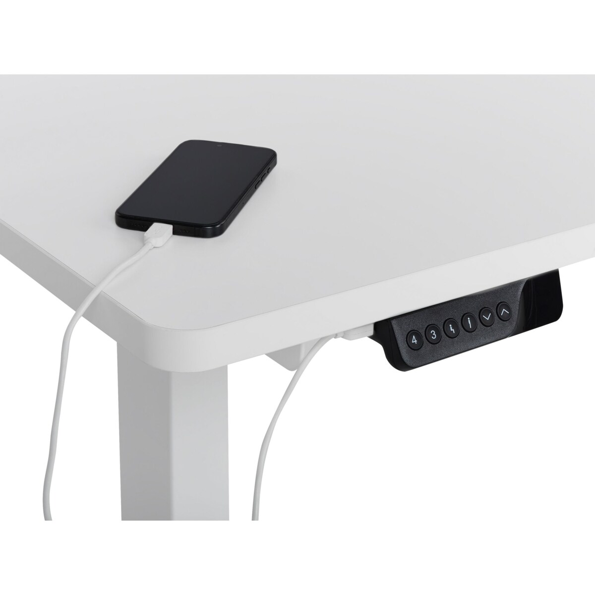 Biurko regulowane Elektryczny Prawostronny Biały DESTINES