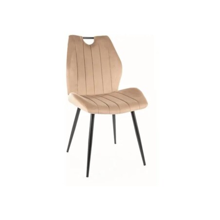 Krzesło tapicerowane ARCO VELVET beżowe