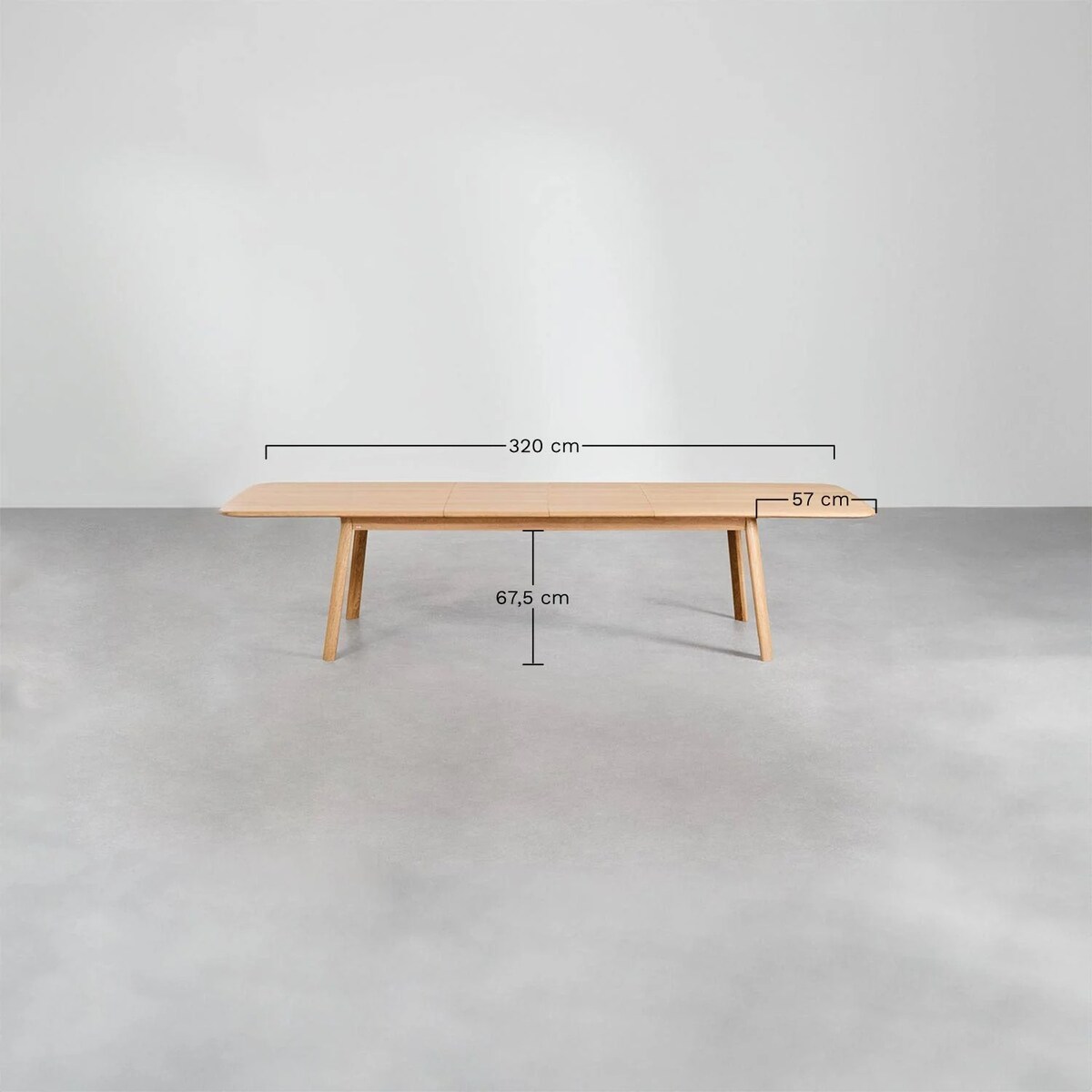 Stół jadalniany 220-320x95 cm rozkładany, fornir orzechowy, ciemnobrązowy, Treveris