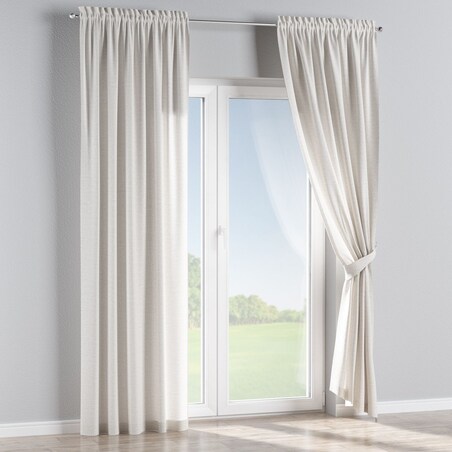 Zasłona na kanale z grzywką 1 szt. 130x260 śmietankowy biały