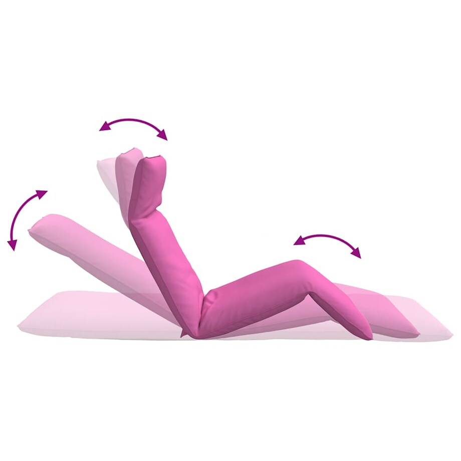 vidaXL Leżak składany różowy 175x54x8,5 cm Oxford Fabric