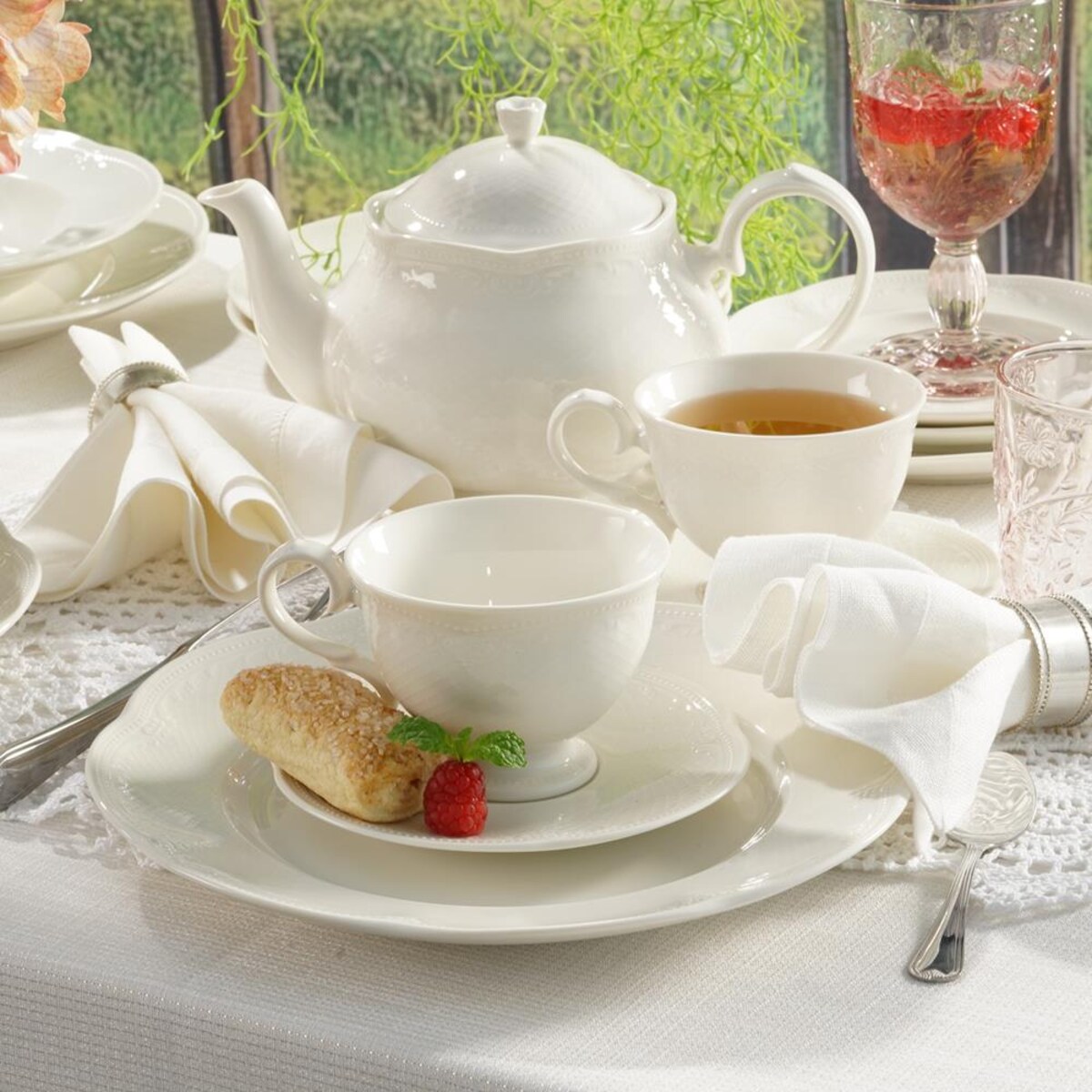 VILLA ITALIA Komplet filiżanek do herbaty 240 ml 6 sztuk NIOBE