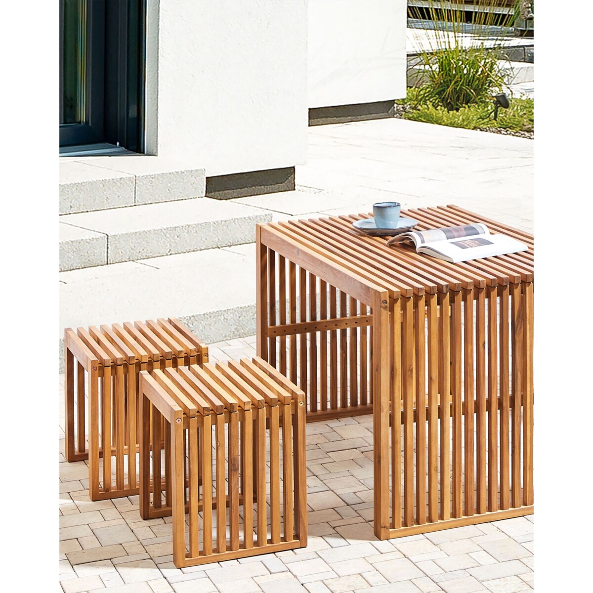 Krzesło ogrodowe Drewno Jasne drewno BELLANO