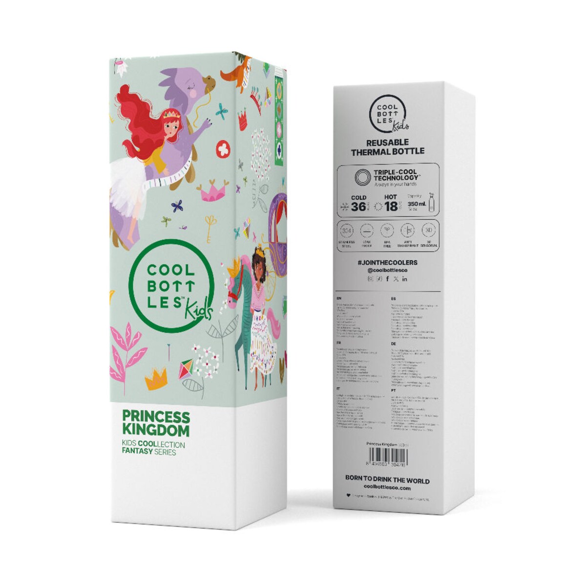 Cool Bottles Butelka termiczna Kids 350 ml Triple cool Princess Kingdom
