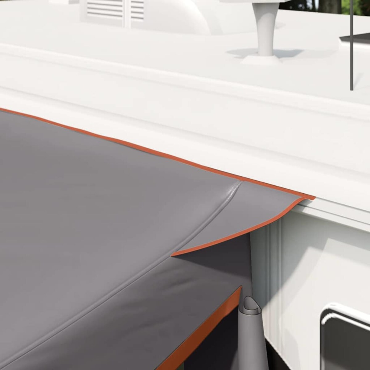 vidaXL Namiot z dachem Szary, Pomarańczowy i Czarny 285 x 255 x 245 cm