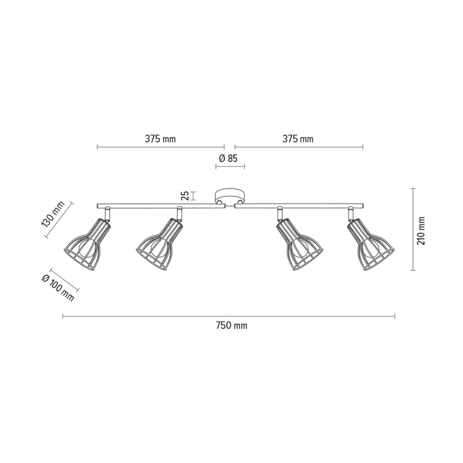 LAMPA sufitowa MEGAN 2743402 Spotlight regulowana OPRAWA industrialna SPOT reflektorki białe