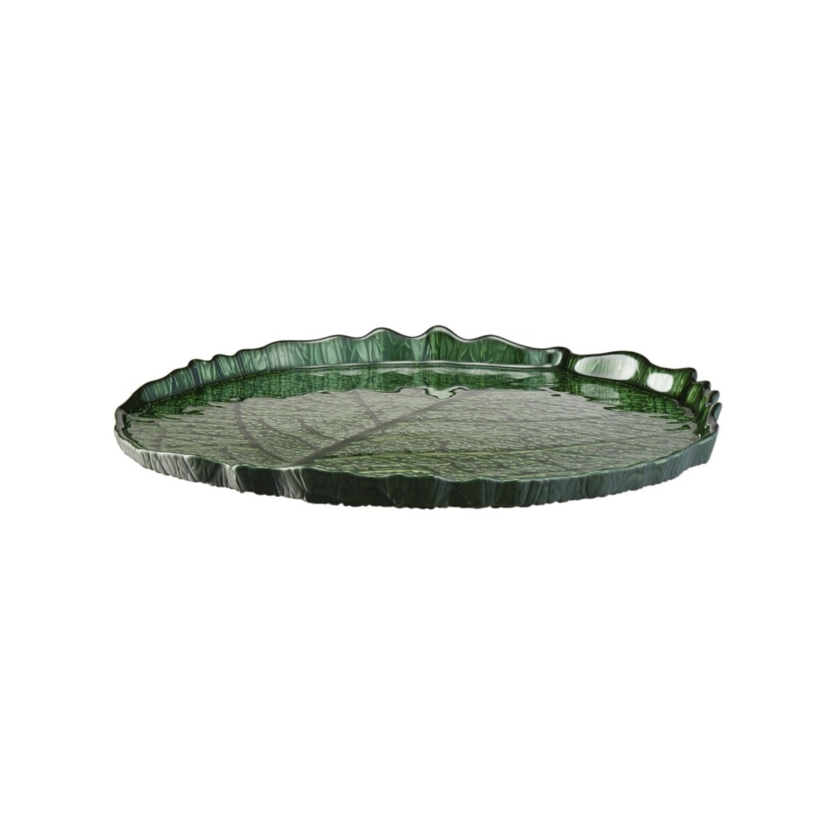 VILLA ITALIA Talerz do ciasta szklany 24 cm GREEN AURA