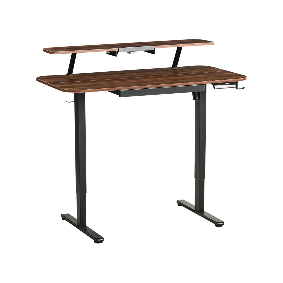 Biurko regulowane elektrycznie WILBANKS Brązowy/ czarny 120 cm 60 cm Z portem USB