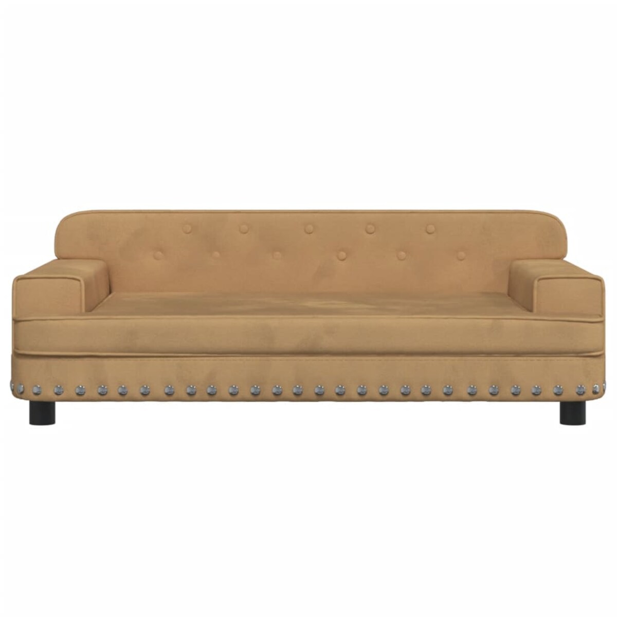 vidaXL Sofa dla dzieci, brązowa, 90x53x30 cm, aksamit