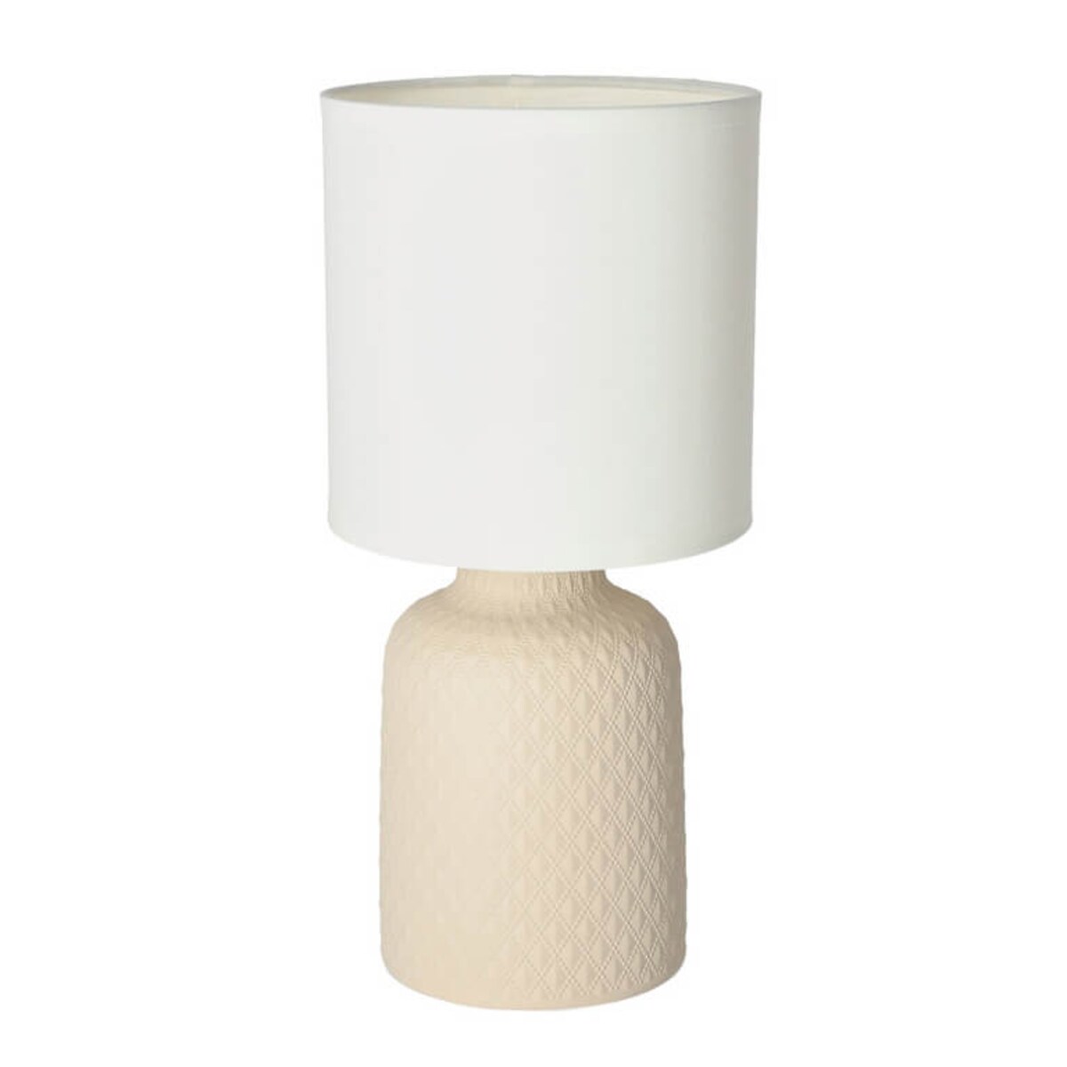 Ceramiczna lampka nocna Iner 41-79879 Candellux abażur biała beżowa