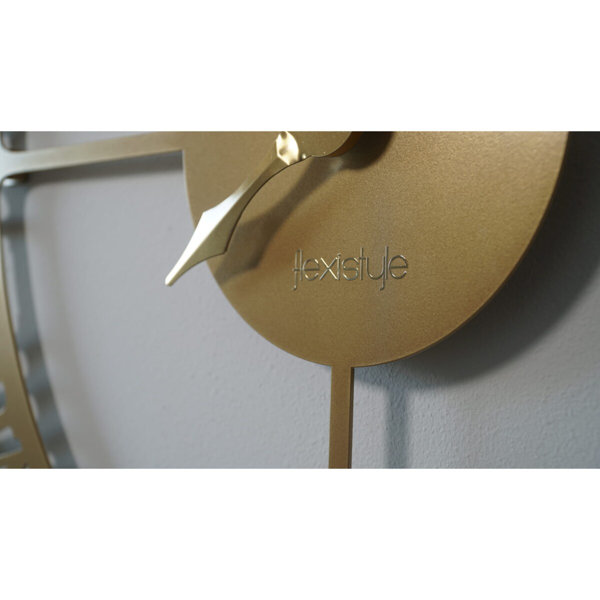 Duży metalowy zegar ścienny gold 80cm