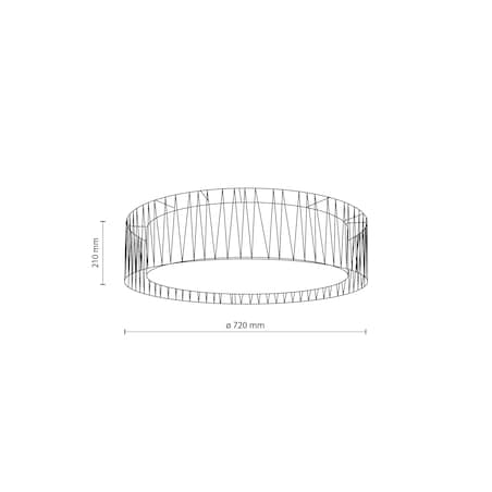 Plafon Sufitowa 72Cm 4Xe27 Harmony Nature Tk Lighting Boho Juta Pleciony