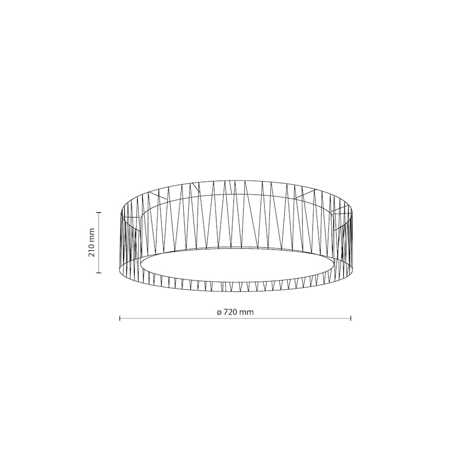 Plafon Sufitowa 72Cm 4Xe27 Harmony Nature Tk Lighting Boho Juta Pleciony