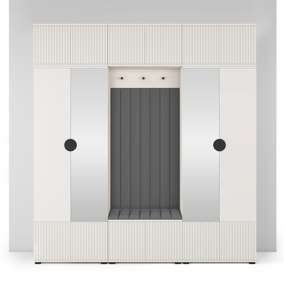 Garderoba z panelami do przedpokoju Ritmo wersja 3 Trinity 15 beż cashmere