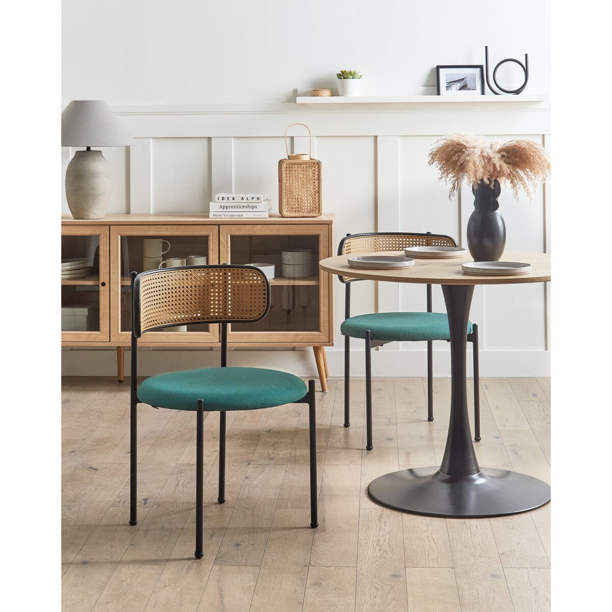 Zestaw 2 krzeseł do jadalni ANDOVER Metal Zielony