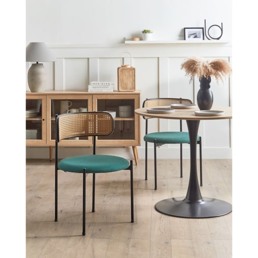 Zestaw 2 krzeseł do jadalni ANDOVER Metal Zielony