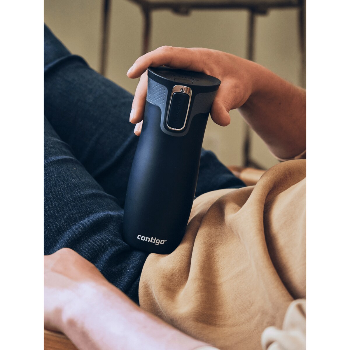 Kubek termiczny Contigo West Loop 2.0 470ml - czarny mat - Folklor