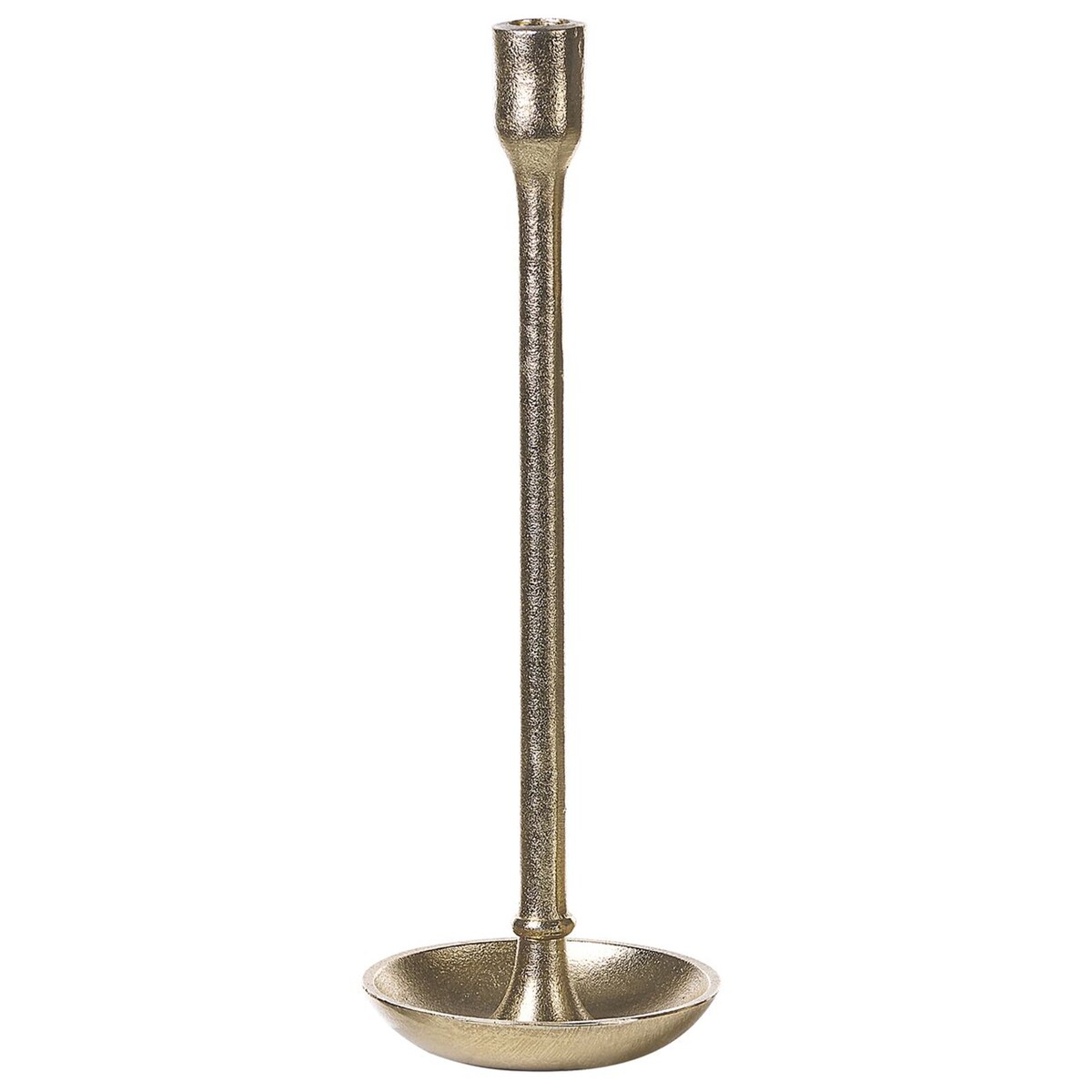 Zestaw 3 świeczników LIWUNG Metal 27/33/38 cm Złoty