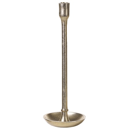 Zestaw 3 świeczników LIWUNG Metal 27/33/38 cm Złoty