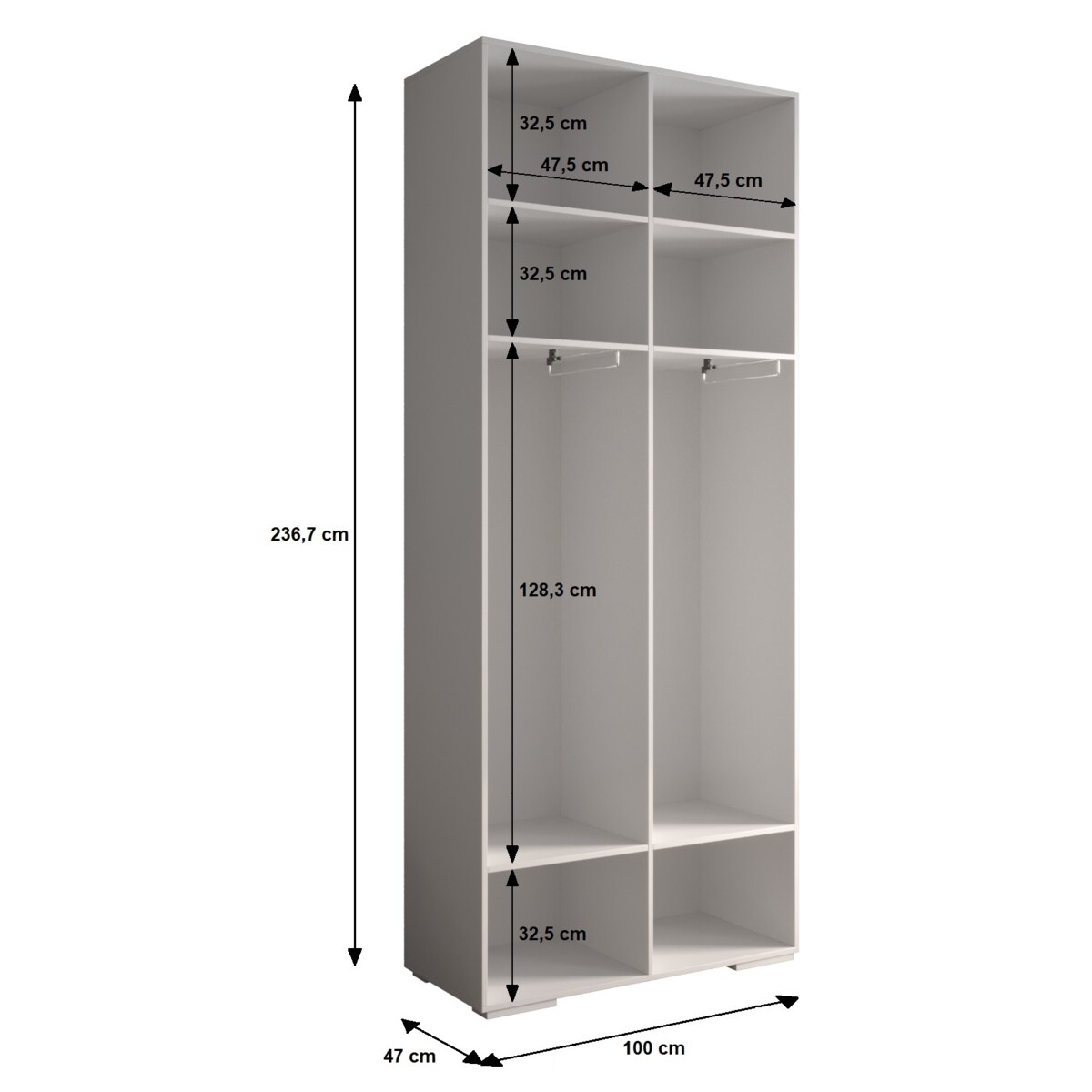 Garderoba do przedpokoju INOVA 4 Z18 czarny+złoty+manila16
