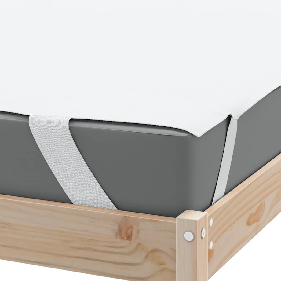 vidaXL Ochraniacz na materac, biały, 100x220 cm, wodoodporny