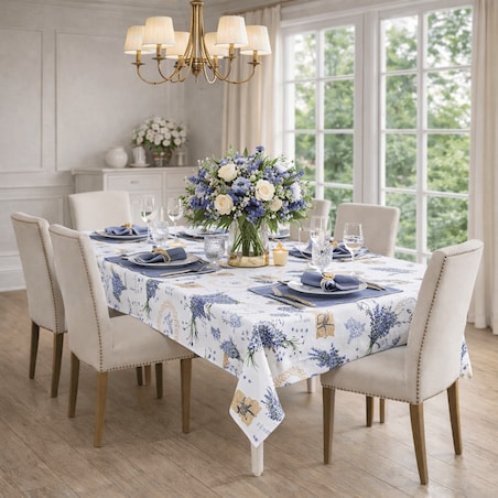 Obrus z motywem lawendy Lavender – 130 × 250 cm