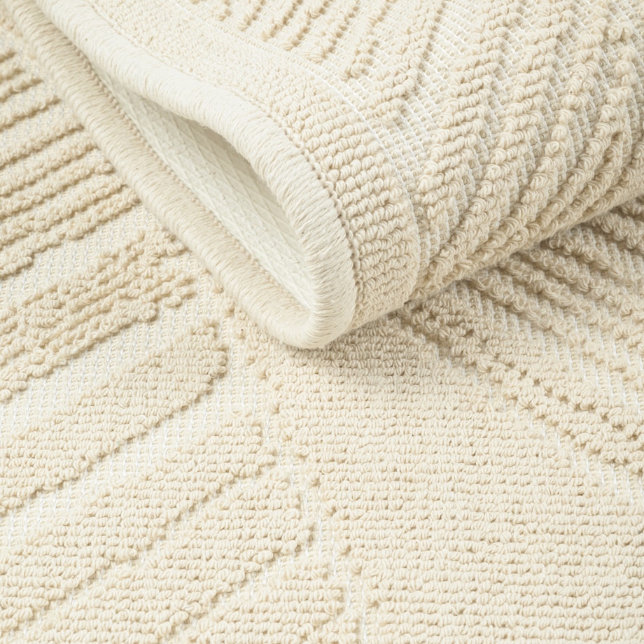 Dywanik łazienkowy Lino 60x90 cm bawełniany boho beżowy