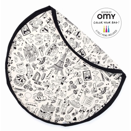 Play&Go Worek na Zabawki, Mata do Zabawy i Kolorowanka OMY Paris