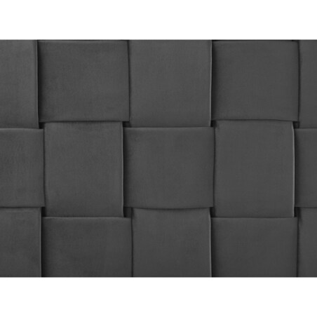 Łóżko welurowe 180 x 200 cm czarne LIMOUX