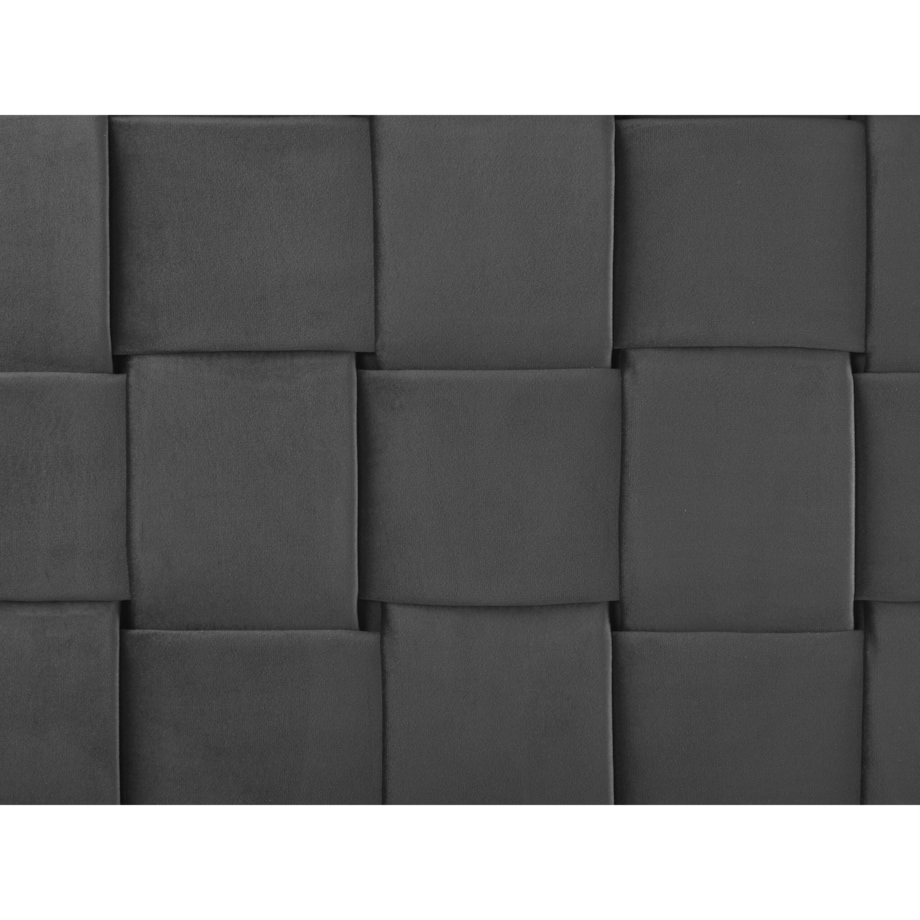 Łóżko welurowe 180 x 200 cm czarne LIMOUX