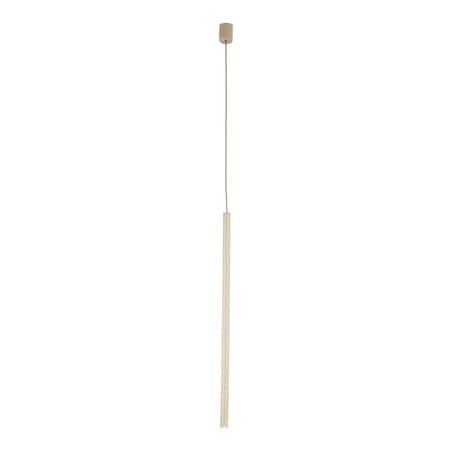 Lampa Wisząca Tk Lighting Ferro Sabia Beżowa Szampańśka Ryflowana Metalowa Tuba Sopel Rurka 75Cm 1Xg9