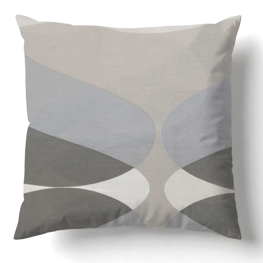 Poszewka dekoracyjna bawełniana 40x40 Forma Stone szara w geometryczny wzór, Cottonlove, Darymex
