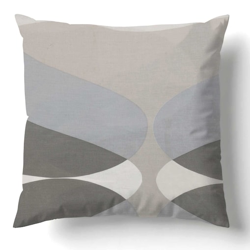 Poszewka dekoracyjna bawełniana 40x40 Forma Stone szara w geometryczny wzór, Cottonlove, Darymex