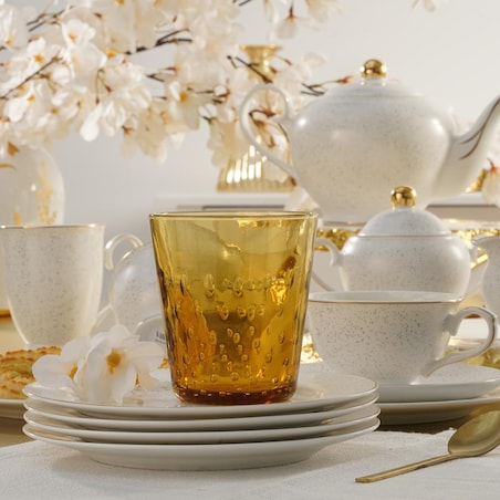 VILLA ITALIA Szklanka bursztynowa 350 ml TEARS