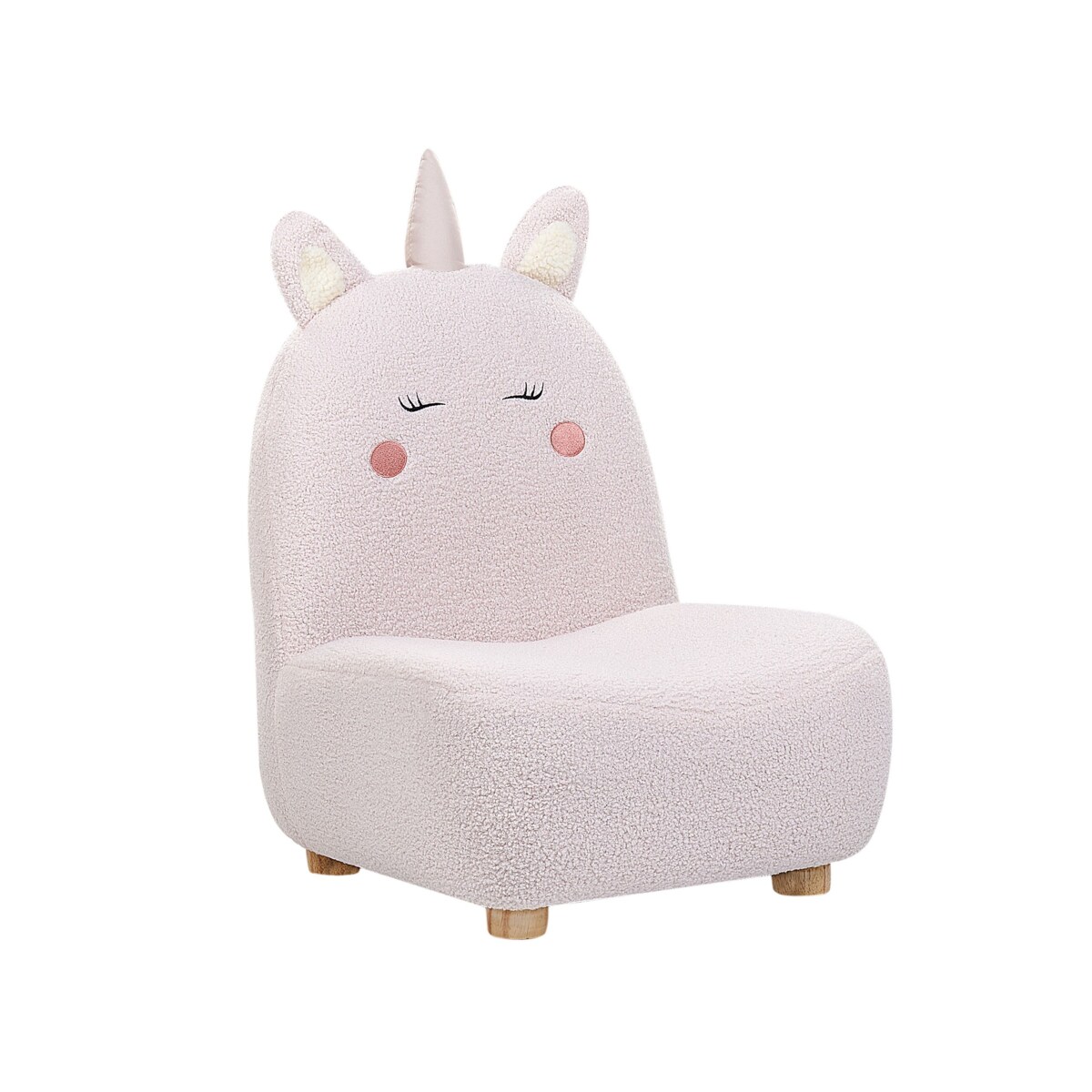 Fotel dziecięcy jednorożec teddy różowy LULEA