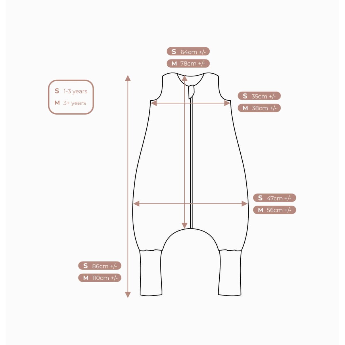 Śpiworek do spania z nogawkami camel check - S