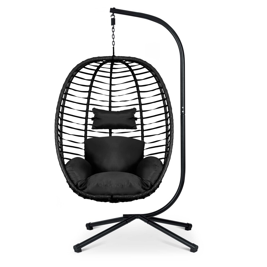 Fotel ogrodowy wiszący huśtawka kosz składany Sofotel Toskana czarny