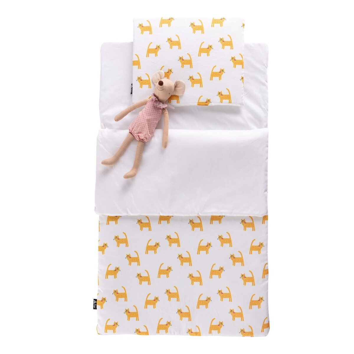 Śpiworek przedszkolaka Yellow Cats, 65 x 100