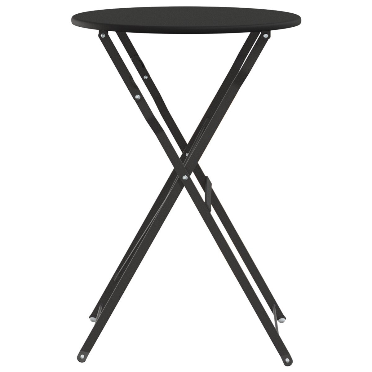 vidaXL Składany stół bistro Antracytowy Ø50x71 cm Stal proszkowana